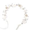 Bremorou Flower Girl Headpiece Princess Flower Crystal Headpiece Flowers Girl Crown Gold Bridal Hair Accessories for Women Girls Bride Wedding First Communion Photography Festival Gifts view 1