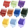 BEIQIYA 10pcs Professional Hair Clipper Guards, Nylon Barber Guards Trimmer Set, 1/16" to 1" Barber Cutting Guides Accessories for Most Wahl Hair Clippers- Multicolor view 1