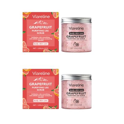 2 Pcs Grapefruit-Scented Sea Salt Body Scrub: Gently Exfoliates and Moisturises The Skin For Daily Care.Moisturizing and Exfoliating Body, Face, Hand, Foot Scrub