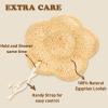 3 Pcs Egyptian Exfoliating Loofah Pad Body Scrubber Travel Size Loofah for Women Shower Loofah Spong with a Hook Natural Exfoliating Quick-Drying Designed for Travel Convenient to Pack and Carry view 3