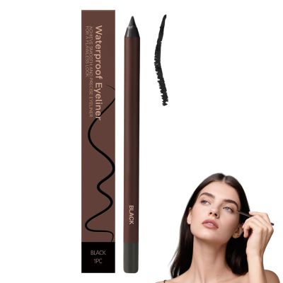 24 Hr Waterproof Eyeliner Duo Sharpenable Eye Pencil, 2025 Upgrade Persona Eyeliner Pencil Waterproof, Long Lasting Eye Liner for Daily Makeup, No Smudging, Fading, Smooth And Easy To Color (Black)