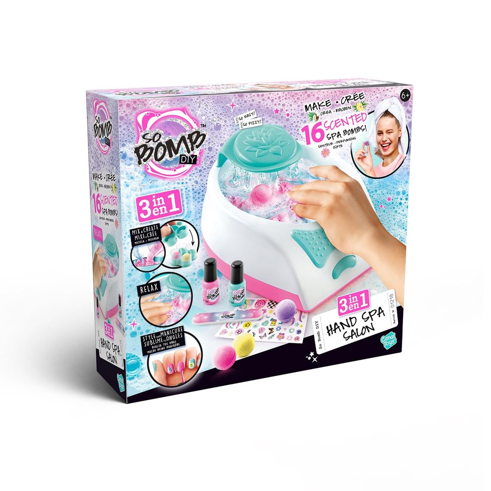 So Bomb DIY Hand Spa & Nail Salon, Make Your Own Bath Bombs, Create a Real Spa Experience at Home! Real Bubbling Hand Bath, So Relaxing!