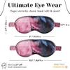 100% Mulberry Silk Sleep Mask  Adjustable Eye Mask for Men & Women, Large Size, 19mm 6A Grade, Handcrafted in USA  Soft, Hypoallergenic, Blackout, Moisture-Wicking, Anti-Aging (Blue & Blush Tie Dye) view 2