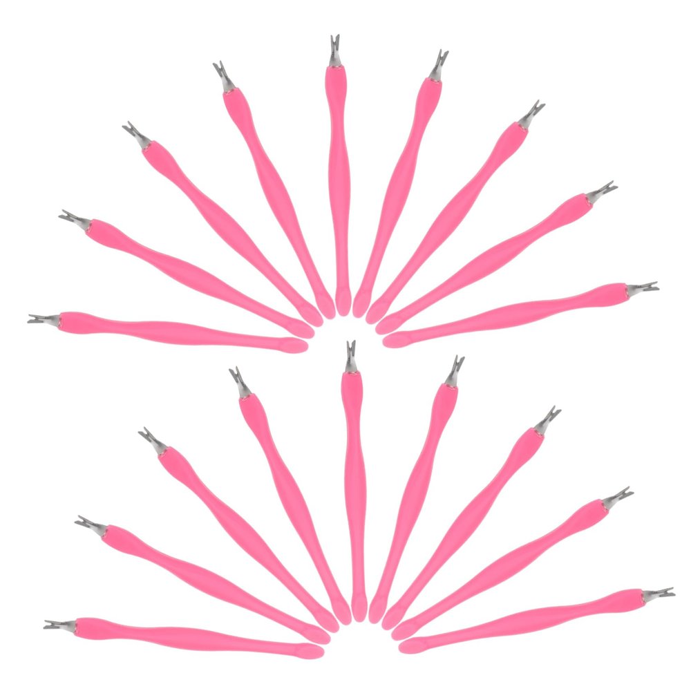 24pcs Cuticle Trimmer Precision Stainless Steel Nail Pusher and Remover Fork for Home Manicure Salon Pedicure Safe Dead Skin Care Tools