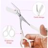 ASAKKURA 1Set Eyebrow Shaping Kit Comfortable Non Slip Handle Eyebrow Trimmer Scissors Versatile Grooming Tool for Precise and Safe Trimming for Beginners view 2