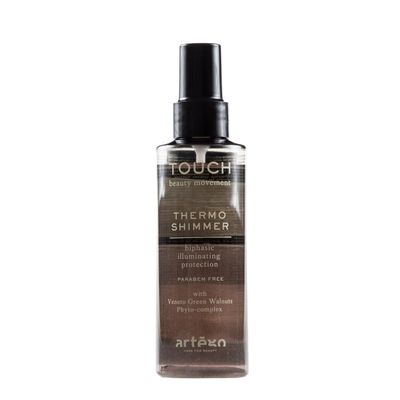 Artgo TOUCH Thermo Shimmer Spray (5.1 oz)  Biphasic Heat Protection & Shine Spray for Smooth, Glossy, Frizz-Free Hair