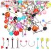 CONGARTENO 1Set Body Piercing Jewelry Kit Assorted Lip Tongue Nose Eyebrow Bars for Women Chic Design Smooth Finish Comfortable Wear for Unique Style view 1