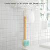 Bamboo Long Handle Silicone Massage Bath Brush with Lanyard for Back, Shoulder, Waist Cleaning view 3
