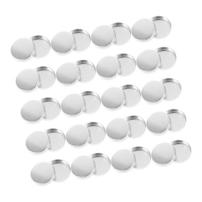 WOONEKY 30pcs Small Round Empty Makeup Pans for Eyeshadow and Lip Balm Refillable Cosmetic Containers DIY Palette for Women Portable and Sturdy Design for Makeup Artists and Personal Use