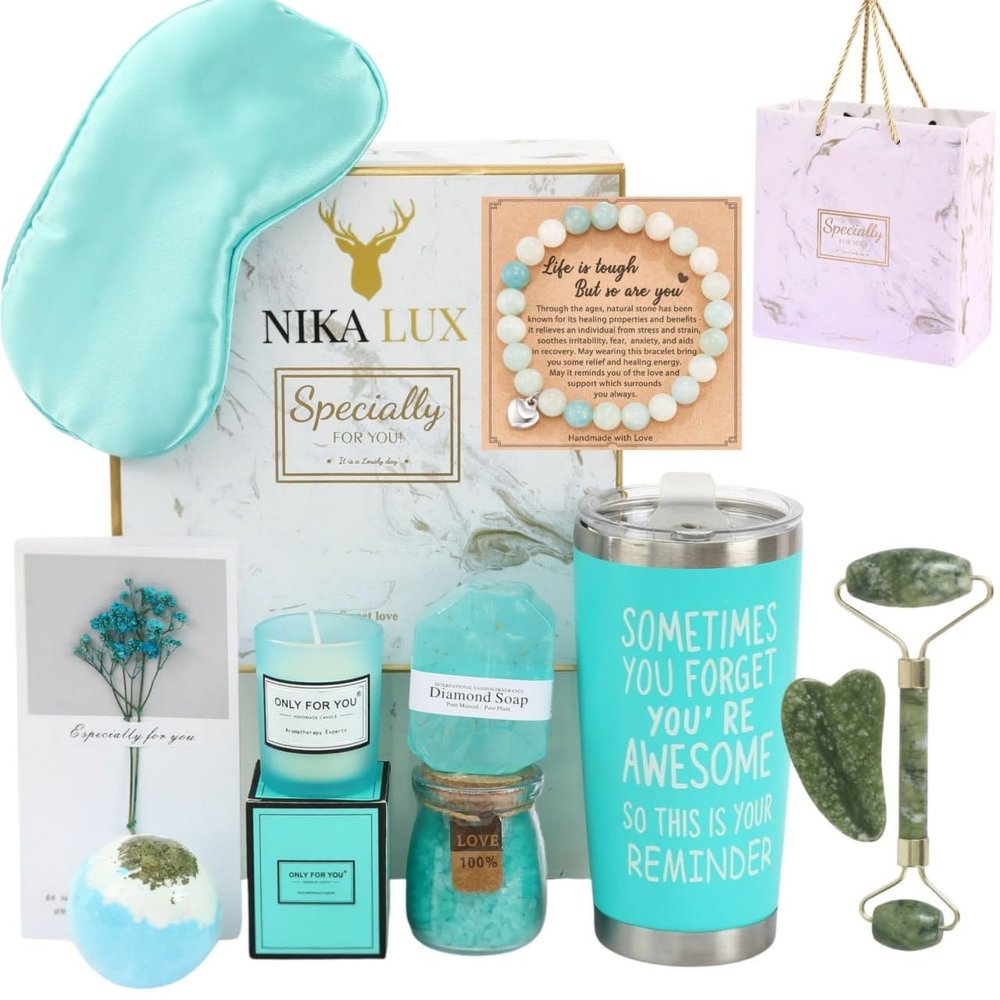 12 PCS,Get Well Soon Gift Baskets for Friends Mom Sister Coworker Wife Girlfriend Teens Girls Bestie Hamper,Self Care Spa Care Package,Thinking of You Inspirational Gift Set,Birthday Gifts for Women