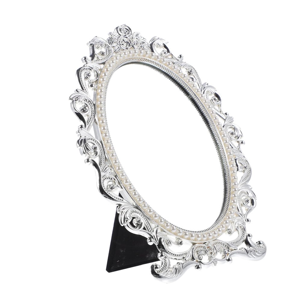 DEARMAMY Luxury Tabletop Makeup Mirror Vintage Design Compact Lights Magnification