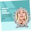 DEARMAMY Luxury Tabletop Makeup Mirror Vintage Design Compact Lights Magnification view 2