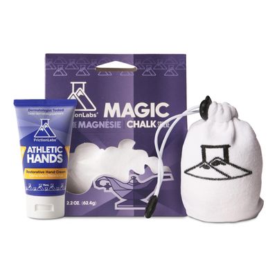 Friction Labs Perform and Recover Bundle Magic Chalk Ball + Athletic Hands Hand Cream Grip + Skin Care for Climbing, Weightlifting, Crossfit & Gymnastics
