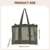 WeiLaiKeQi Mesh Shower Tote Bag Shower Organizer Quick Dry Portable for Accessories Gym, Green view 3