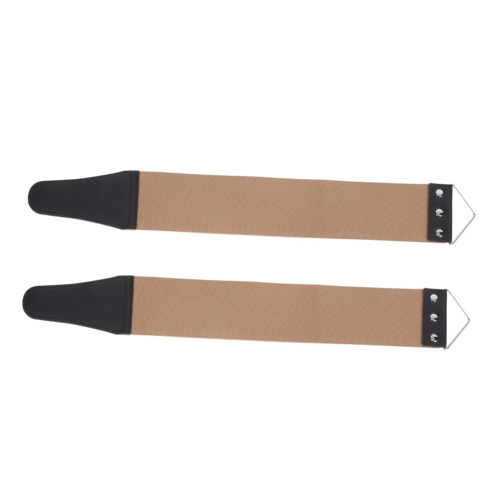IWOWHERO Double-sided Leather Razor Strop 2pcs Manual Shaver Sharpening Cloth for Barbers and Home Use Random Color Practical Dual-sided Sharpening Tool