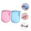 GLSTOY 4Pcs Skin-Friendly Exfoliating Shower Gloves for Boys and Girls Soft Bath Mittens Gentle Scrubbing Function for Sensitive Skin for Daily Bathing and Massage view 2