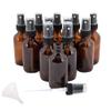 12 set Amber, 1 oz Glass Bottles, with Black Fine Mist Sprayers view 1