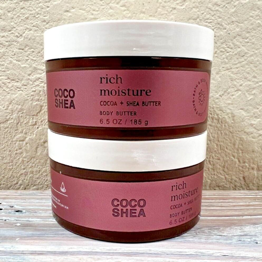 2 Coco Shea Rich Moisture Cocoa Body & body Butter 6.5 oz