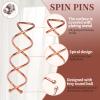 20PCS Spiral Hair Pins, Spin Pins Spiral Bobby Pins for Girls, Women and Kids, Non-Scratch Round Clip & Bun Twist, Stylish Bun Bobby Pins, Premium Spin Pins for Hair, Gold view 3