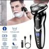 6D Electric Shaver, 3-Head Floating Design, Wet/Dry, Dual-Ring Foil, Removable Blade Head, Rechargeable, Black/Silver view 2