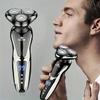 6D Electric Shaver, 3-Head Floating Design, Wet/Dry, Dual-Ring Foil, Removable Blade Head, Rechargeable, Black/Silver view 4