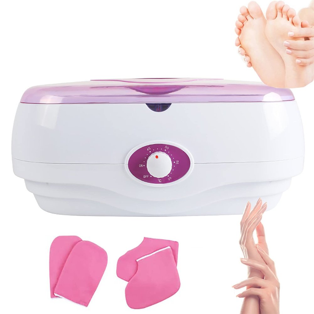 RENJJPBO Hand and Foot Paraffin Bath, Moisturize and Renew Skin/Relieve Fatigue, 4L Large Capacity, 0-60 C Adjustable, Home/Beauty Salon Skin Care Tool,Purple (Purple)