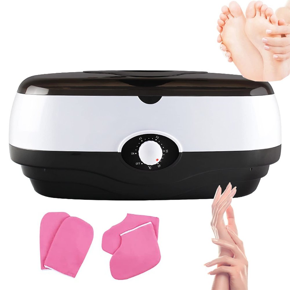 RENJJPBO Hand and Foot Paraffin Bath, Moisturize and Renew Skin/Relieve Fatigue, 4L Large Capacity, 0-60 C Adjustable, Home/Beauty Salon Skin Care Tool,Purple (Black)
