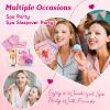 80PCS Spa Party Supplies for Girls, Include Facial Masks, Lip Balm, Hand Cream, Under Eye Patches, Lip Mask, Foot Bath Bombs, Compressed Towels, Sleepover and Spa Birthday Party Supplies for Girls view 3