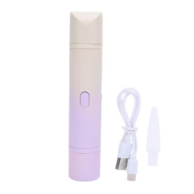 2 in 1 Bikini Trimmer for Women: Rechargeable Dual Head Electric Hair Trimmer for Legs, Underarm & Bikini Area (Gradient Purple)
