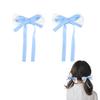 1 Pair Blue Hair Bow Clips for Women Girls Lace Bowknot Hair Clip for Girls Bow Hair Barrette for Thin Thick Hair Accessories for Dress Party Prom view 1