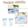 1 Pair Blue Hair Bow Clips for Women Girls Lace Bowknot Hair Clip for Girls Bow Hair Barrette for Thin Thick Hair Accessories for Dress Party Prom view 4