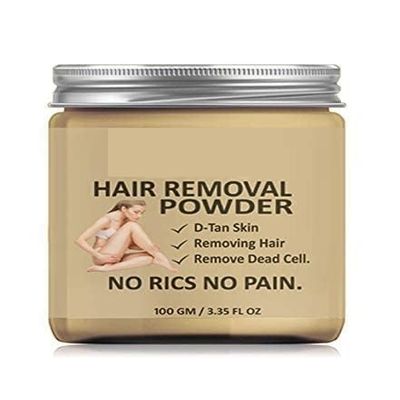 TU 100% Pure Hair Removal Powder Three in one Use For Powder D-Tan Skin, Removing Hair, Remove Dead cell 100 gm