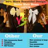 10PCS Large Satin Hair Bows for Girls & Women  Oversized Long Tail Ribbon Bow Clips with French Barrettes  Big Silky Hair Accessories for Ponytails, School, Cheer, Wedding & Daily Fashion Looks view 3