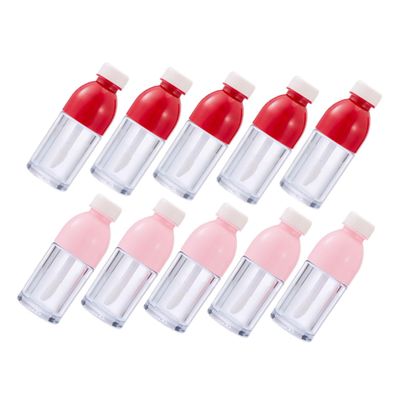 10-Pack Lip Gloss DIY Tubes Empty Lip Balm Bottles for Travel Plastic Containers Screw Caps for Crafting and Makeup