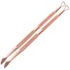 BIUDECO 2Pcs Rose Gold Stainless Steel Cuticle Pusher Set Dual-Ended Nail Tools for Dead Skin Removal Professional Nail Art Supplies for Manicure and Pedicure view 1