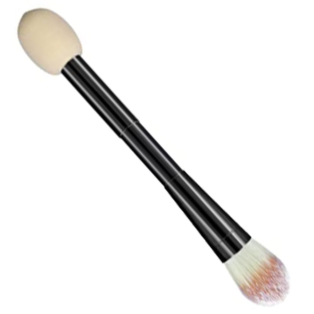BIUDECO Dual Ended Makeup Brush with Blending Sponge for Foundation Concealer and Powder Application Sturdy Handle Easy to Carry for Professional and Home Use