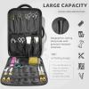 AUROTIER Barber Bag with Insulated Pocket, Portable Backpack for Clippers and Supplies, Travel Hairstylist Smart Bag with USB Charging Port, Water-resistant, Grey view 2
