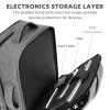 AUROTIER Barber Bag with Insulated Pocket, Portable Backpack for Clippers and Supplies, Travel Hairstylist Smart Bag with USB Charging Port, Water-resistant, Grey view 4
