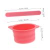 4pcs Silicone Wax Pot Liner Foldable High Wax Heating Bowls with Scraper Sticks for Hair Removal Non Stick and Reusable Pink and Purple view 2