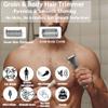 ULAIDO Body Hair Trimmer for Men, 4 in 1 Versatile Trimmer Shavers for Groin/Ball/Beard/Eyebrow/Nose/Ear Hair Shaver, USB-C Electric Pubic Hair Trimmer for Smooth Shaving with Storage Bag view 3