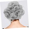 ASAKKURA Curly Retro Floral Bun Hairpiece Comb Clip Short Wavy Synthetic Hair Extensions for Women Messy Bun Hair Piece for Casual Wear view 4