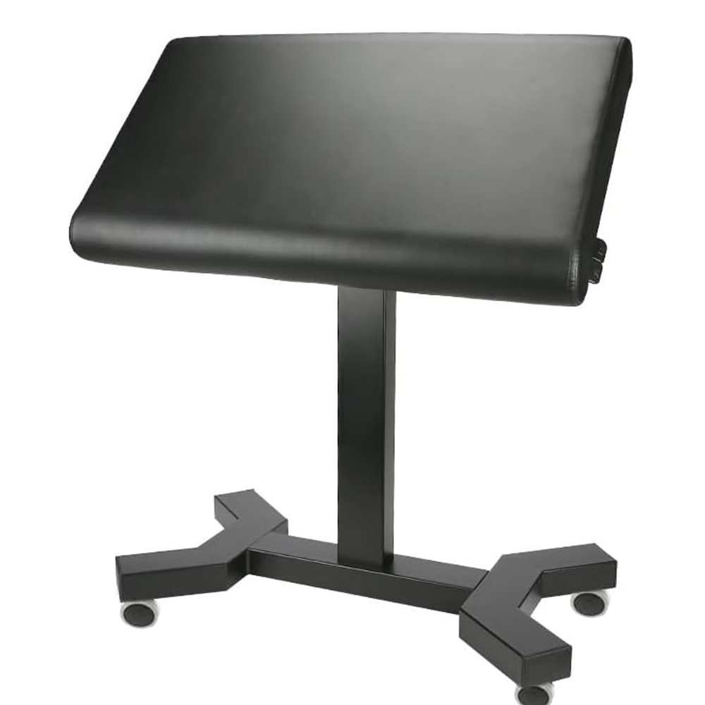 Ciemiestar Tattoo Armrest Stand with Hydraulic Pneumatic Lifting, 27.56"x15.75" Working Area PU Leather and Soft Sponge Pad, Workbench Stand with Wheels for Tattoo Studio,Beauty Studio