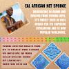 SpiralScgv African Net Bath Sponge, Premium Body Exfoliator, Rose Red Blue, Nylon, 2 Pack, Gentle Scrub for Dry Sensitive Skin view 3