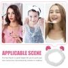 ASAKKURA Cute Mushroom Headband for Women Flannel Face Washing Hairband 1 Piece Wide Elastic Spa Accessory for Skincare and Makeup view 3
