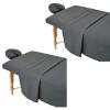 2 Sets Extra Thick Massage Table Sheets Sets Soft Premium Microfiber 3 Piece Set Massage Sheet Set for Salon Spa Bed Include Fitted Covers Flat Sheets Face Cradle Cover view 1