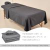 2 Sets Extra Thick Massage Table Sheets Sets Soft Premium Microfiber 3 Piece Set Massage Sheet Set for Salon Spa Bed Include Fitted Covers Flat Sheets Face Cradle Cover view 2