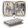 Apexay 12-Piece Manicure & Grooming Kit  Stainless Steel Nail Clippers, Cuticle Tools, Nose & Ear Scissors in Travel-PU Leather Case view 1