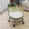 Acrylic Stool with Wheels, Pulley Stool and Backrest Heavy-Duty Pulley Wheels, 360Swivel Ergonomic with PU seat Cushion with Durable Cushioned Design for Home Garage Library (Color*14) view 1