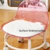 Acrylic Stool with Wheels, Pulley Stool and Backrest Heavy-Duty Pulley Wheels, 360Swivel Ergonomic with PU seat Cushion with Durable Cushioned Design for Home Garage Library (Color*14) view 4