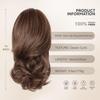 14 Inch Ponytail Extension - Clip in Ponytail Hair Extensions, Curly Wavy Pony Tails Hair Extensions, Synthetic Claw Clip Ponytail Extension for Women (Color: Medium Brown Mixed Honey Blonde) view 2